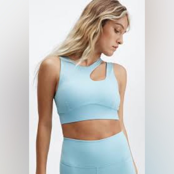 Fabletics SET: Cropped Top + Legging Light Blue - Picture 3 of 10